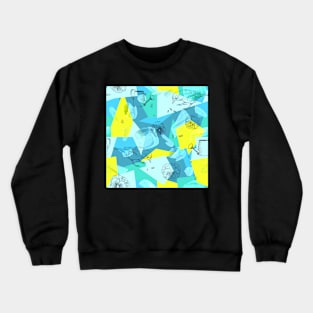 neon maximalist shapes garden delight with sparrow Crewneck Sweatshirt